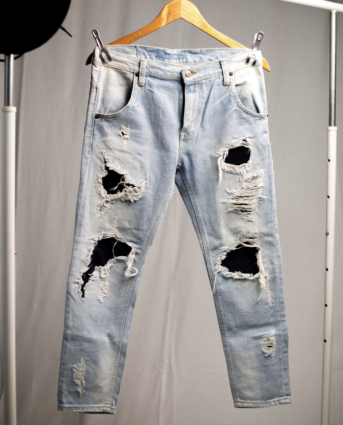 Punk Rivet Patch Cotton Men's Skinny Pants – GTHIC